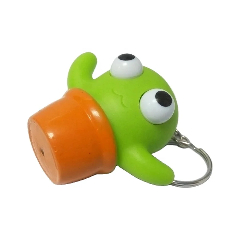 Niedlicher Kaktus-Augen-Popper Schlsselanhnger 3D Individueller Kaktus  Weicher PVC-Schlsselanhnger