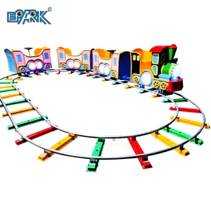 Kids Amusement Rides Outdoor Playground Electric Train Machine Mini Track Train With 7 Seats