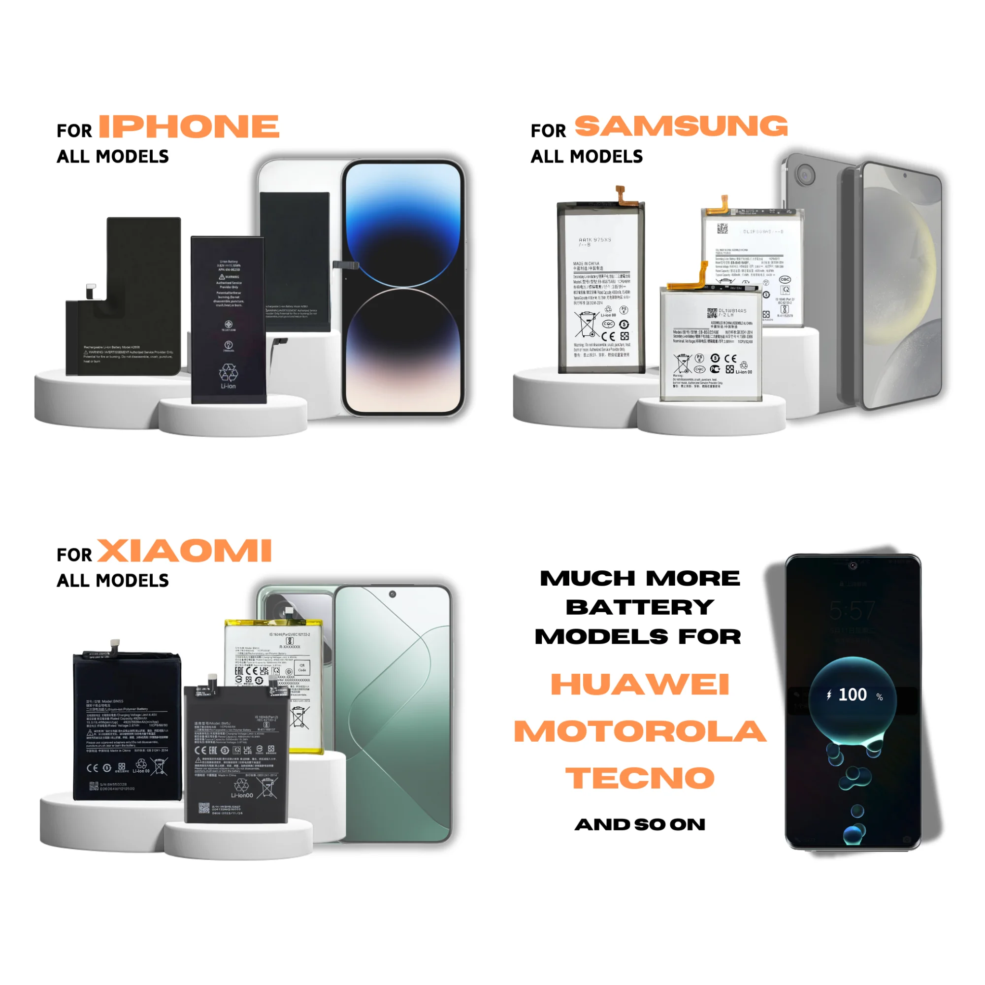 REAL CAP Replacement Battery BR50 for Motorola Pebl U6 Prolife 300/500 Razr V3 V3C/E/I/M/R/T/Z Cell Phone Factory OEM Customized