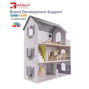 Wooden Dollhouse Accessories Set Kitchen & Food Pretend Play Toys for Imaginative Imagery & Storytelling