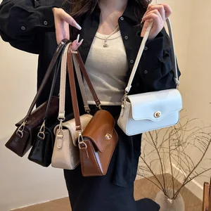 2026 New Arrivals Cheap Vintage Pu Leather Handbags Women's Sling Shoulder Bag Sac