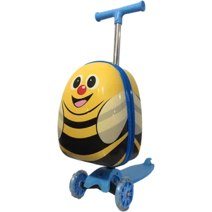 New Design Animal Printing Kids Kick Three Wheel Foldable Luggage Scooter