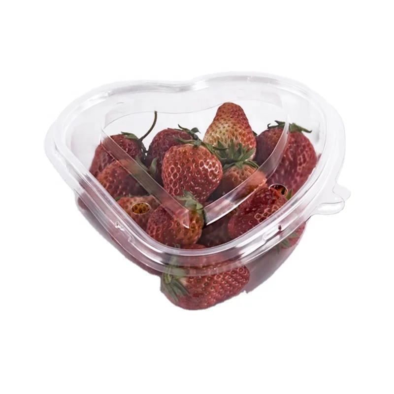 Disposable Clear Plastic Heart Shape Container For Strawberry - Buy