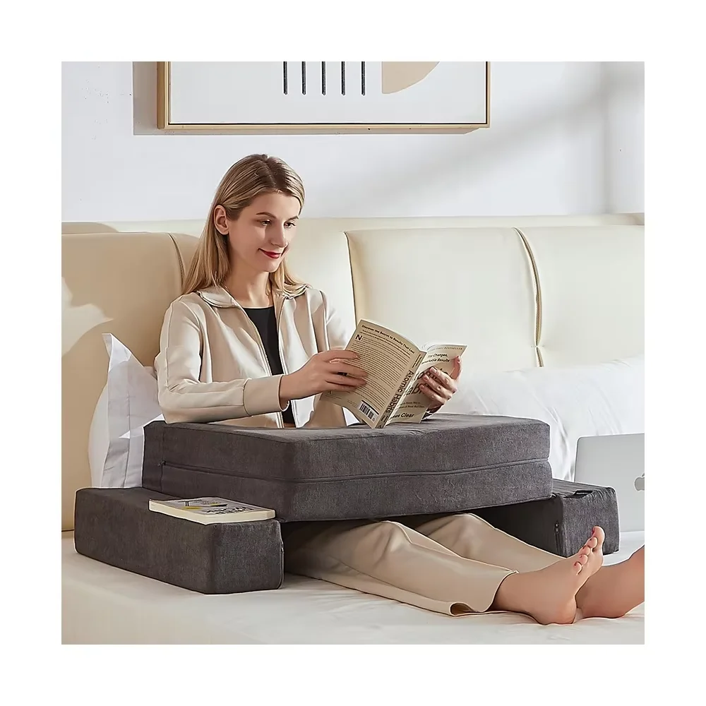 Reposabrazos de cama de lectura de espuma viscoelástica personalizada JYM,  almohada de cuña para trabajos de lectura de juegos
