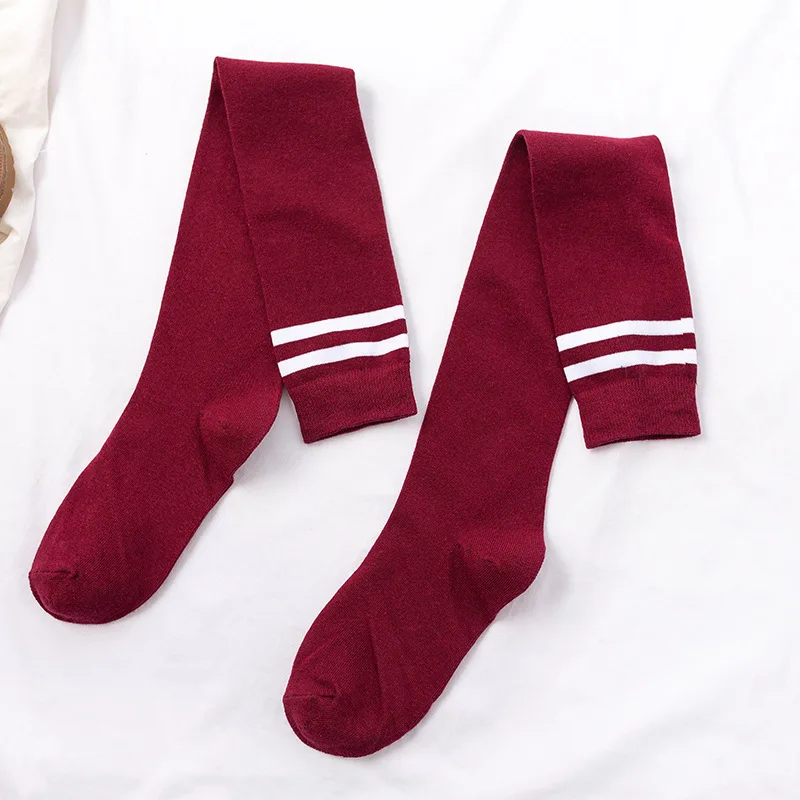 ODM Custom Design Knee High Cotton School Socks for Women High Quality Hosiery Transparent Feature Solid White Color Logo Body