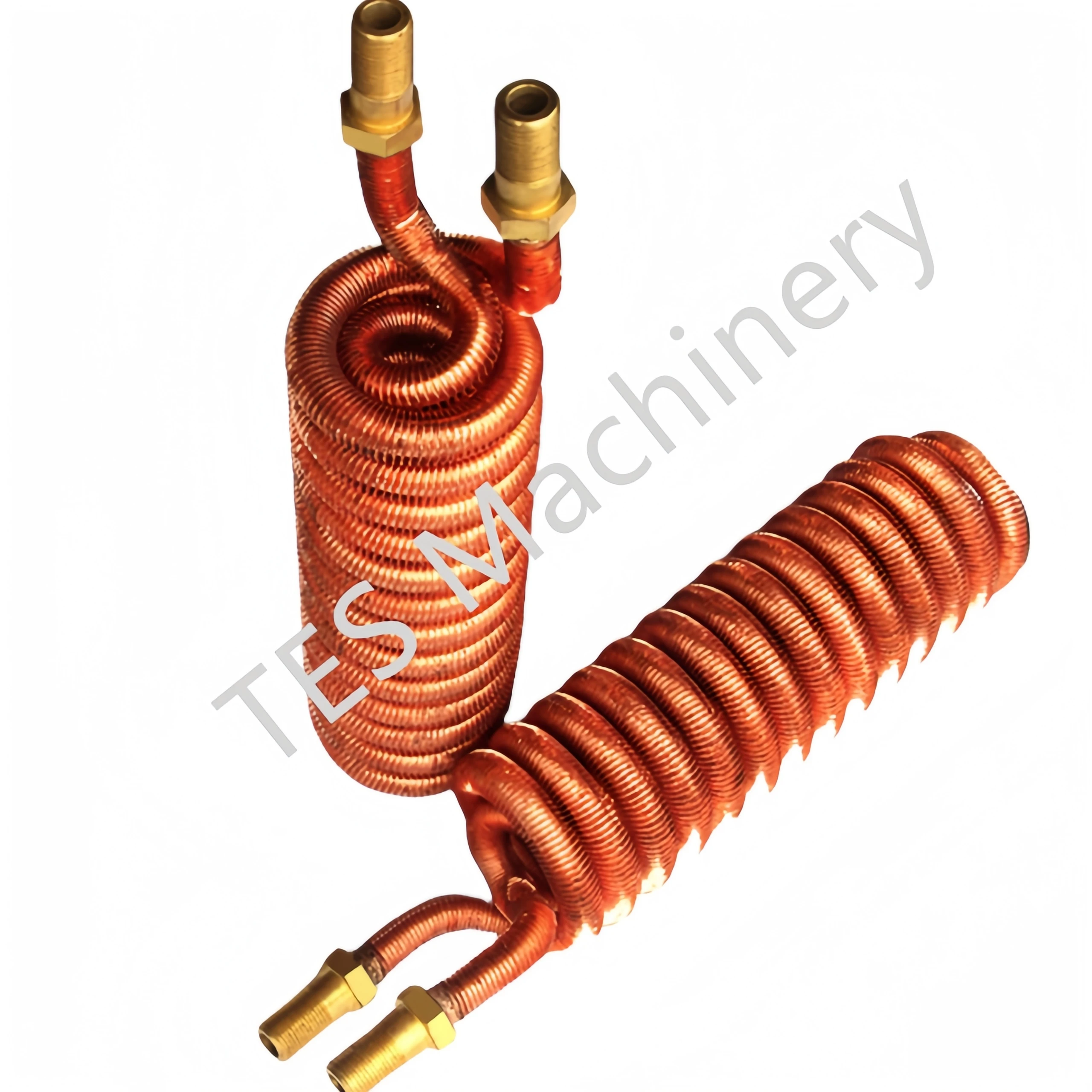 Finned Tube Coil Copper Fin Heat Sink Efficient Cooling