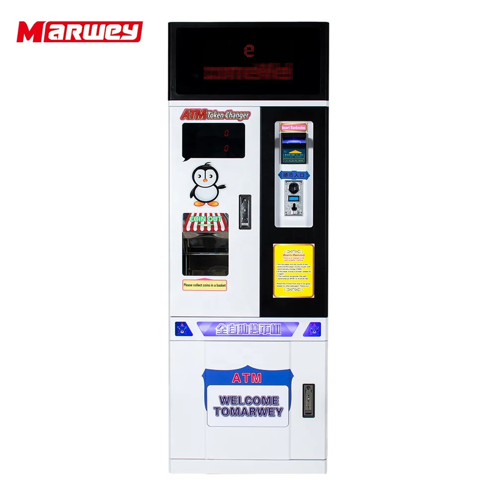 Coin Exchange Machines Token Kiosk Customized Automatic Arcade Token Change Machine Bill Changer for Vending Machine for Sale