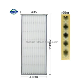 Imported Coated Dust Filterplate Low Resistant Anti-static Coating Membrane Polyester Dust Filter Cartridge Dust Plate Filter