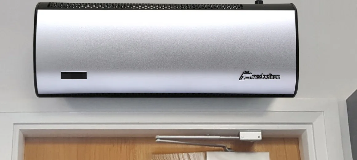 Industrial Air Curtain Over Door Heater with 1 Year Warranty and 60cm or 80cm Size Options
