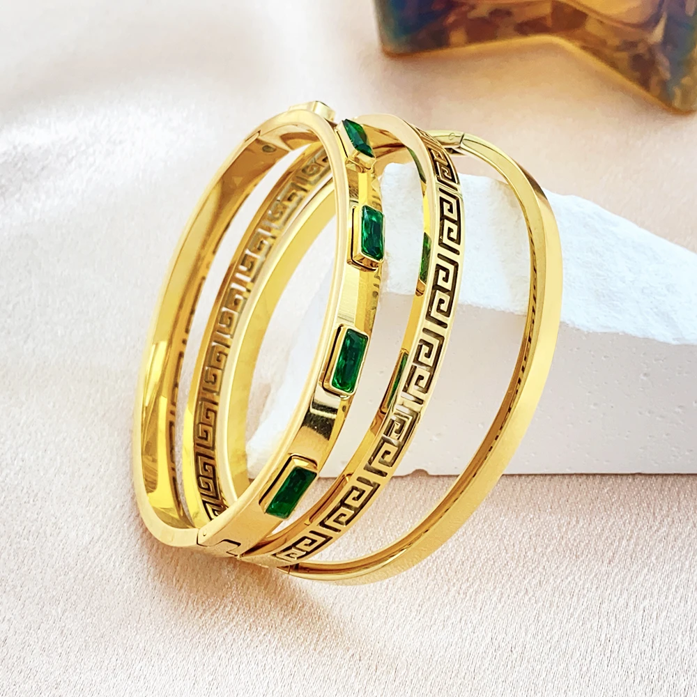 product hot sales 18k gold custom diamond stainless steel fashion bracelet fashion jewelry for women and girls-1