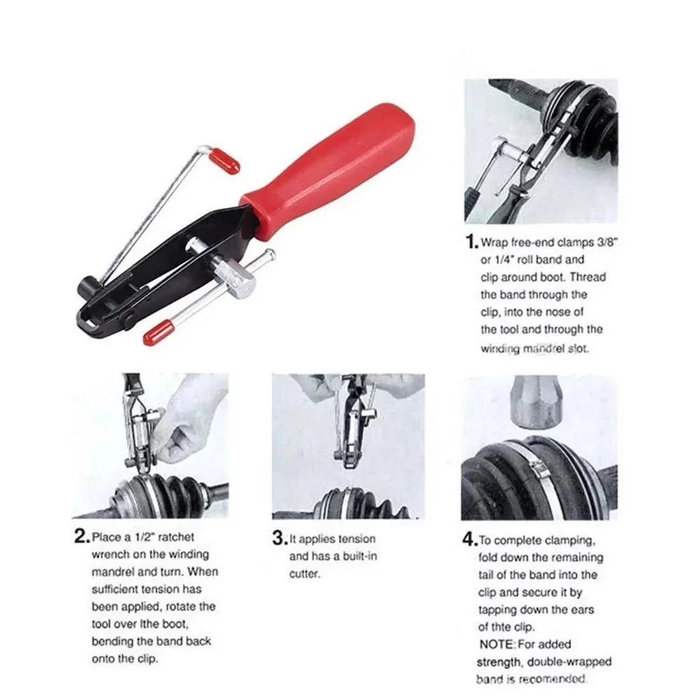 2pcs Auto Cv Joint Boot Clamps Pliers Car Banding Tools Kit Set