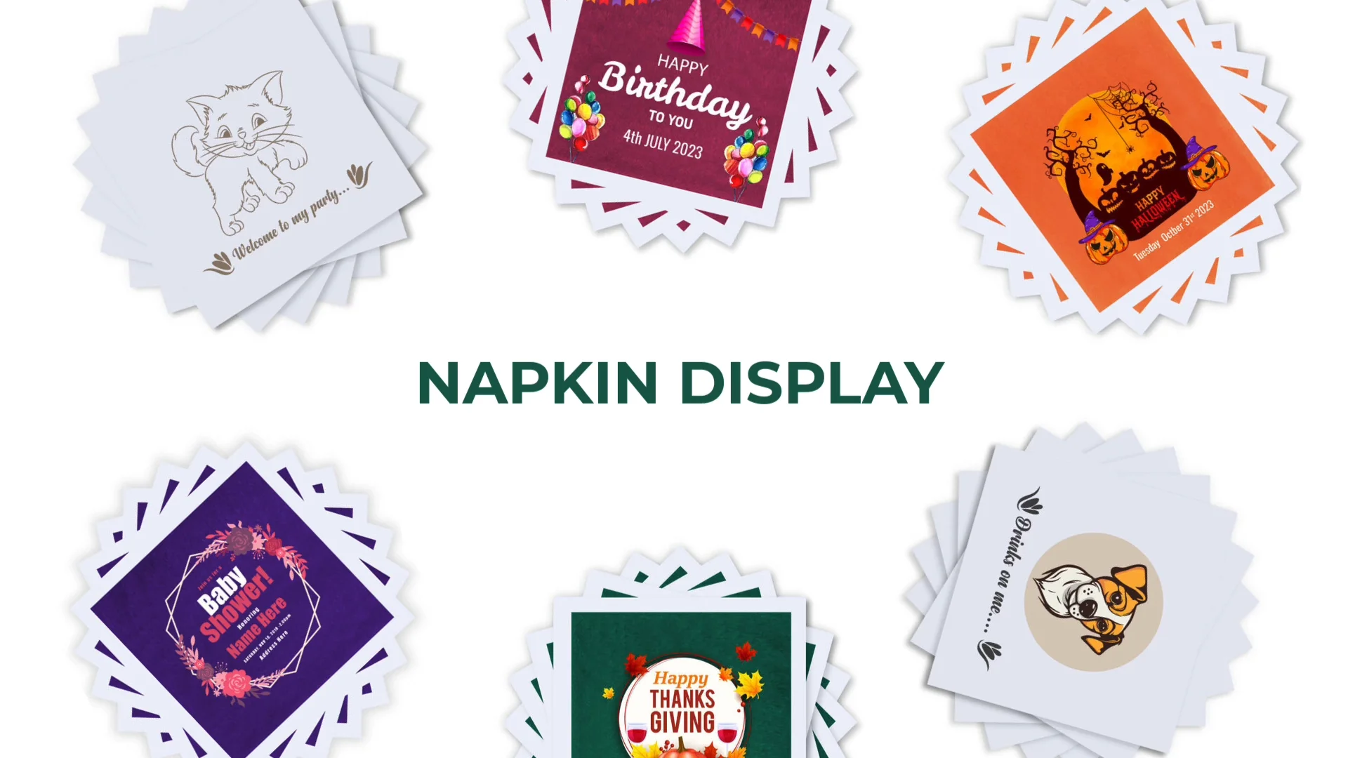 Restaurant Paper Napkins Customized Logo And Size Disposable Serviettes