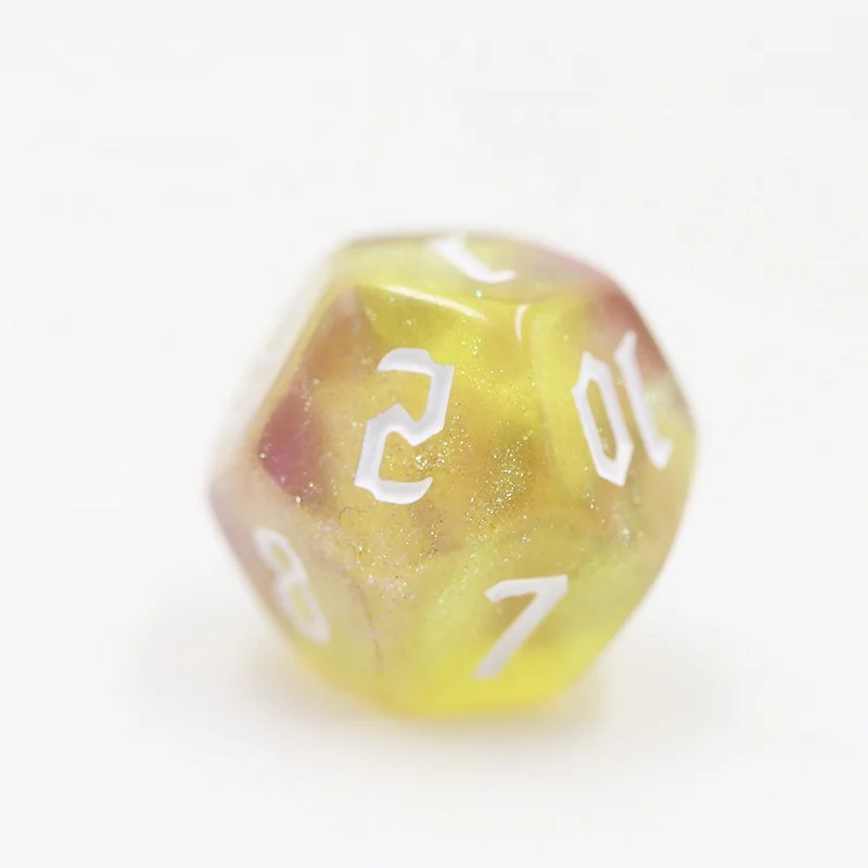 Personalizado Dragón Brillo 16mm Poliédricos Acrílicos RPG Dados para Xogos D&D para Xogadores Dungeons & Dragons RPG