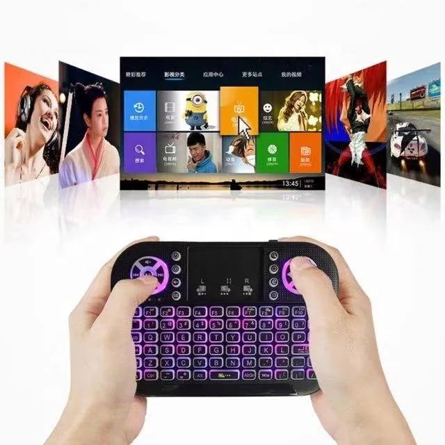 Hostrong Universal Mini BT Keyboard 2.4G Air Mouse Touchpad Remote Control for Andro Smart TV STB PC A8