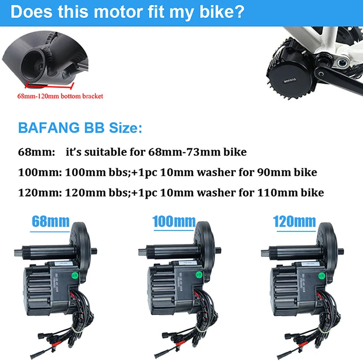 Bafang BBSHD 1000W Electric Bike Motor Kit Fat Tire Power
