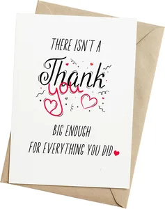 Wholesale Luxury Custom Logo Greeting Cards and Personalized Envelopes Set Bulk Purchase Cardboard Packaging Thank You Cards