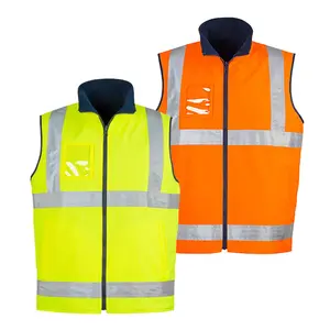 Hot Sale High Visibility Winter Hi Vis Fleece Lined Reflective Safety Body Warmer