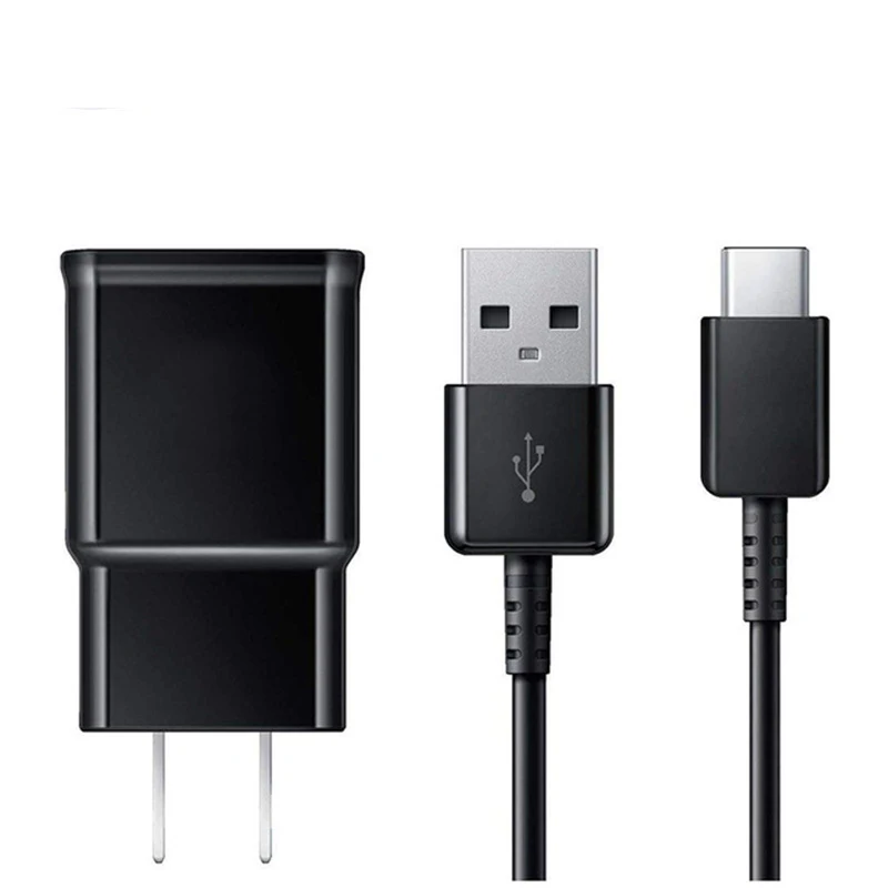 cargadores de celulares 15W USB 3.0 travel fast charger adapter USB to Micro USB Type C cable set for Samsung Galaxy S8 S9 S10