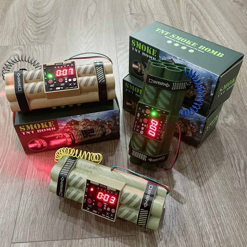 CS Smoke Time Bomb with Sound and Light Grenade Military TNT Smoke Bomb Inspired Children'sToy