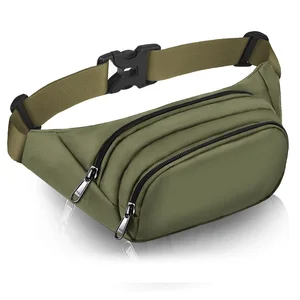 OEM ODM Large Sports Traveling Workout Fanny Pack Crossbody Chest Waist Bag with 3-Zipper Pockets for Women Men