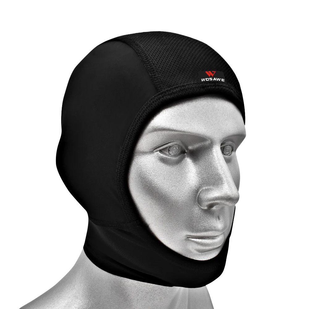 WOSAWE Motorcycle Helmet Inner Cap Breathable Moisture Wicking Quick Dry Headwear Men Cycling Racing Hat Face Cover