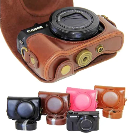 Pu Leather Camera Bag Case Cover For Canon Powershot G7xii G7x Ii G7x Mark Ii Buy Pu Leather Case For Canon G7x Ii Camera Case Cover For Canon G7x Mark 2 Camera Bag