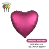 Cuore metallizzato rosso vino