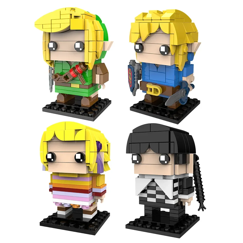 Anime Brick Heads Moc Building Blocks Set Head Brick Collect BrickHeadz Educational Toys For Kids Minifigs Cartoon Figure Block