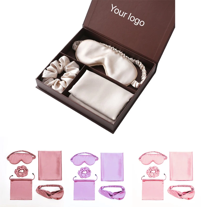 Luxury Gift Set 100 Mulberry Pillow Case Silk Sleeping Silk Eye Mask