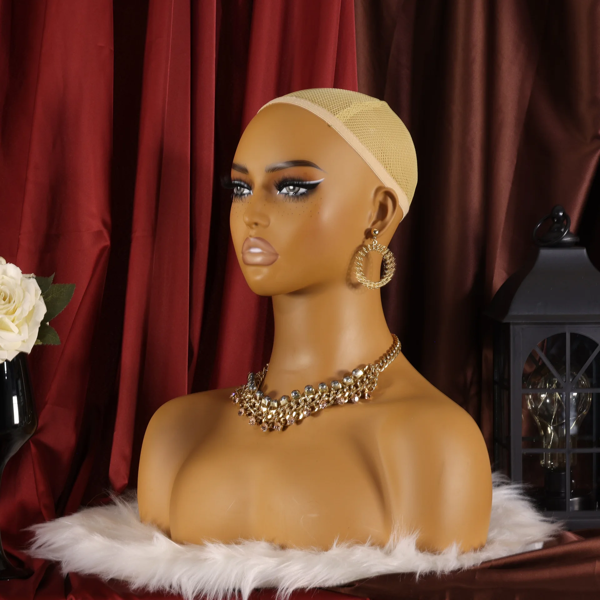 Africa America Female Mannequin Head For Wig Display Mannequin For Hats