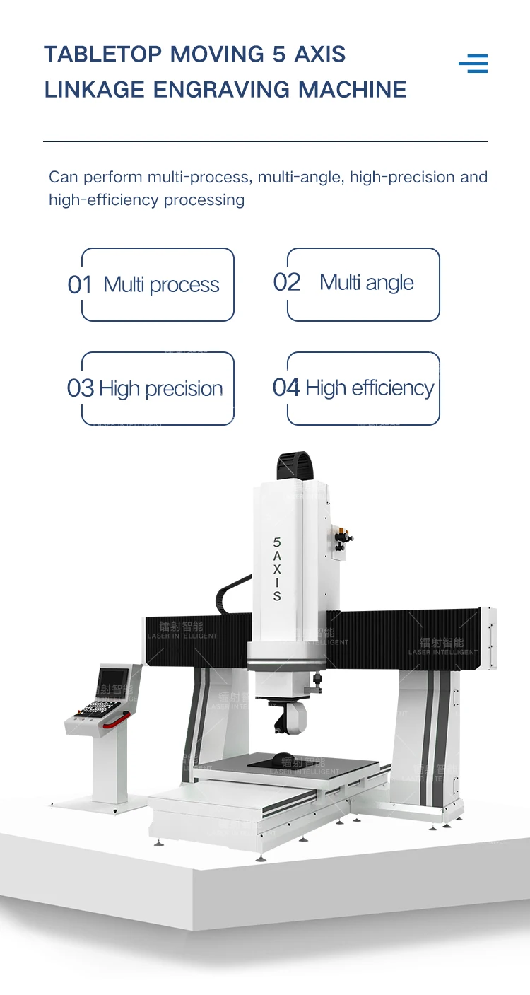 Full Customization 5 Axis Cnc Router Machine Five Axes Milling Machine 3d Wood Cutting Cnc Machine Taiwan LNC Control System