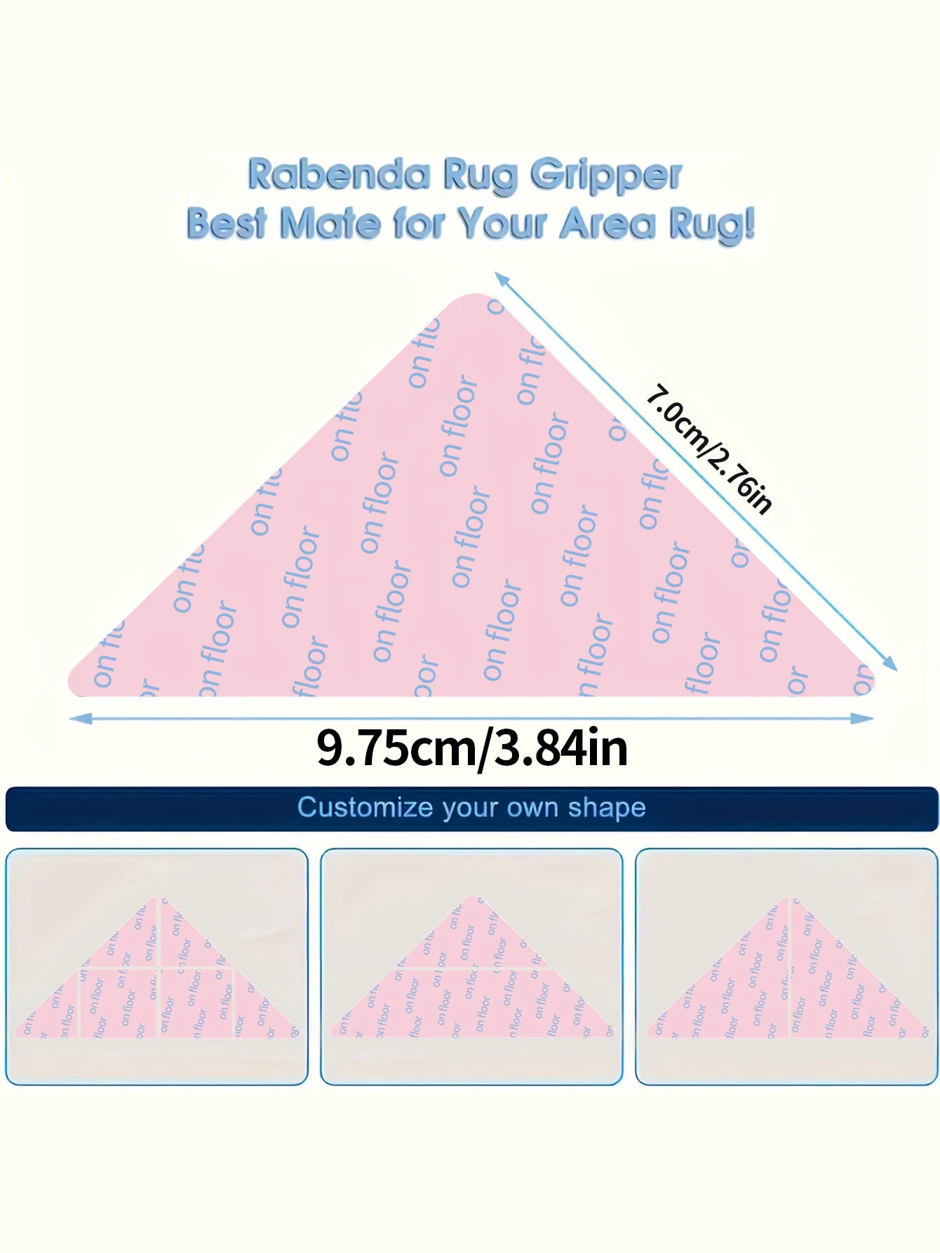 Small Size Compo Packing Rug Grippers Triangle Anti Slip Non Curling ...