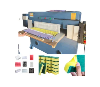 new design packing foam cutting machine hydraulic for cut sponge leather puzzle scouring pad scourer kitchen cleaning cutter die