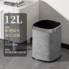 12L - Square High-Grade Gray Marble Silver Ring
