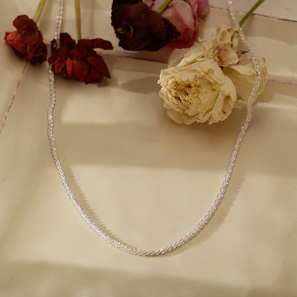 PASUXI Customize Simple Silver Color Choker Female Casual Necklace for Women Personality Fashion Jewelry Necklaces