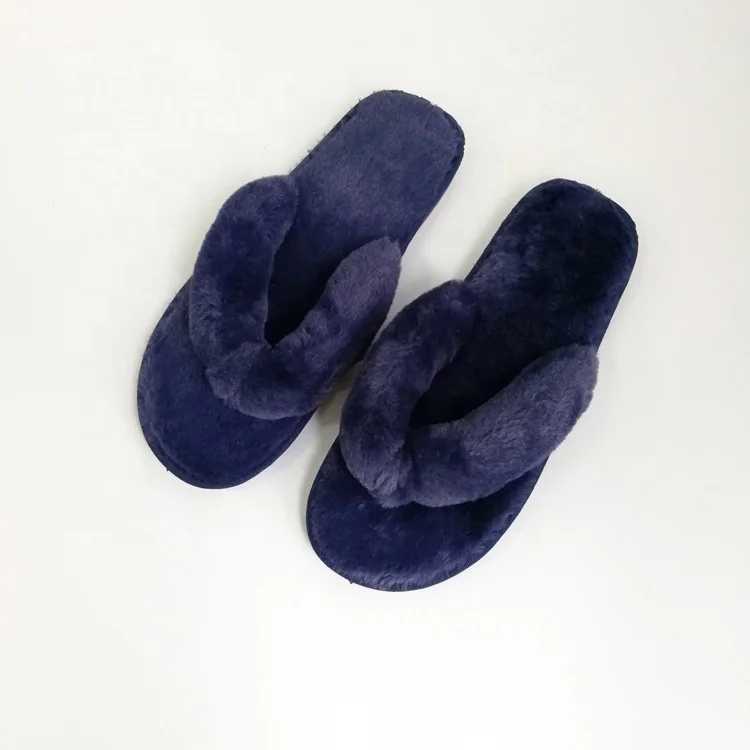 2021 Luxury Warm Ladies Fuzzy Plush Indoor Slides Flippers