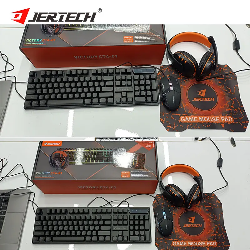 JERTECH CT4-01 Wired Gaming Keyboard Mouse Headset Combo