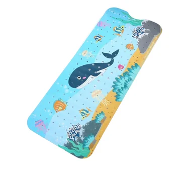 Hot Selling Kids PVC Bath Shower Mat Non-Slip Odorless Suction Cup Massage Foot Pad with Printed Design Best Bathroom Product