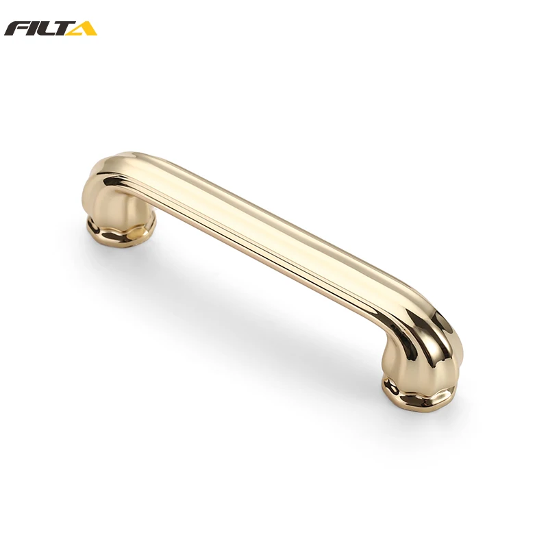 Luxury Gold Kitchen Cupboard Drawer Handles Knobs Black Wardrobe Pulls ...