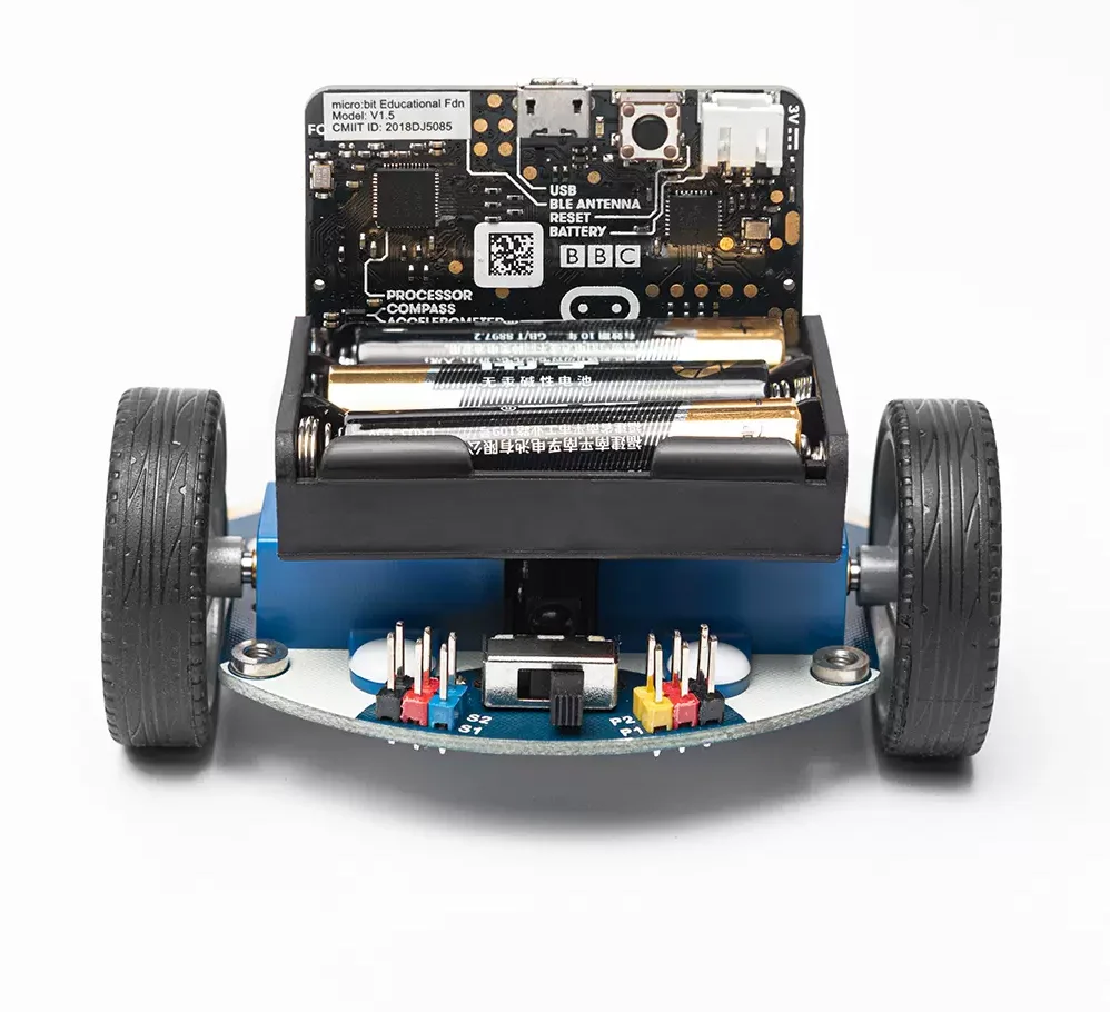 2WD Microbit Board Smart Car Kit Infrared Remote Control Track Ultrasonic Obstacle Avoidance Programmable Python Robot DIY Stem