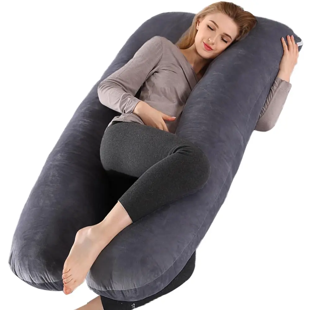 U Shaped Full Body Maternity Pregnancy Pillow With Removable Cover ...