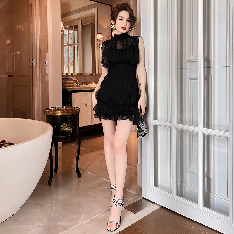 ワンピース sinoon Frill Sleeveless Dress (Black) ワンピース sinoon Frill Sleeveless Dress (Black) SINOON