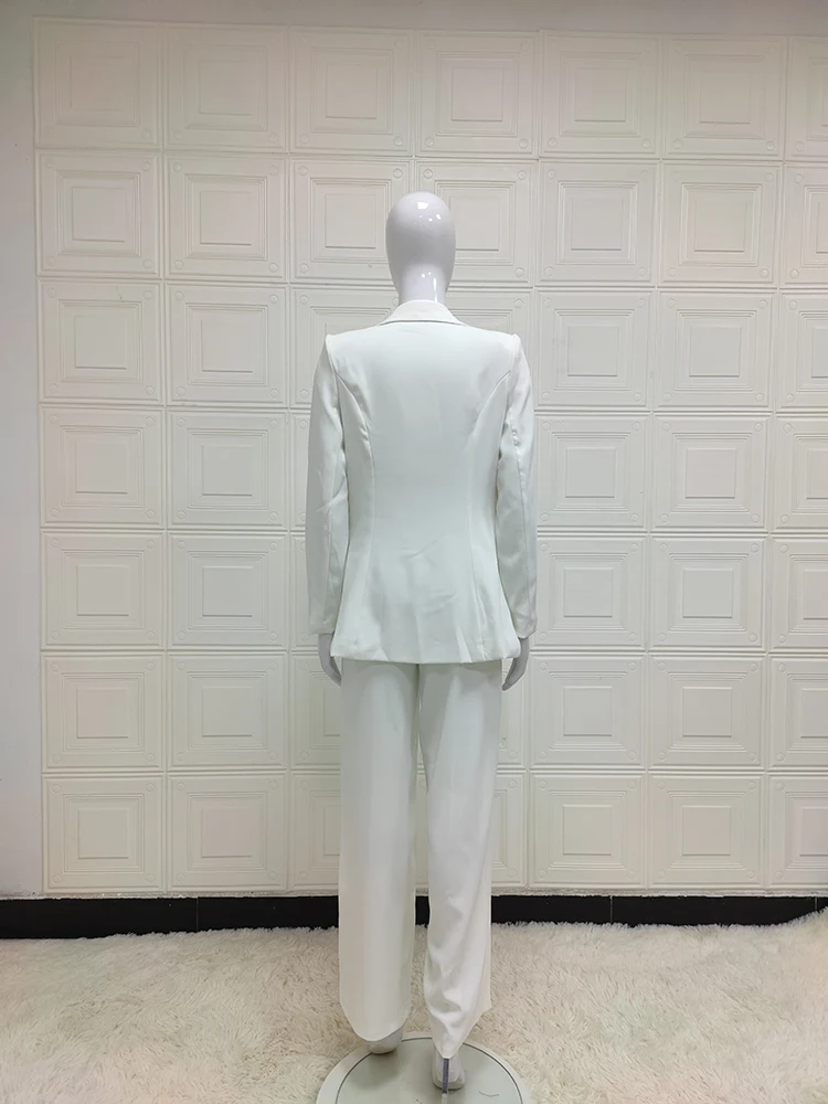 Abito Due Pezzi Completo Elegante Per Donna | Blazer Scollo V E Gonna Corta, Tinta Unita, Maniche Lunghe, Per Ufficio E Serate, EU