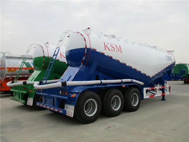  Vehicle Master 3 Axles 55cbm Powder Tank Flour Bulk Cement Semi