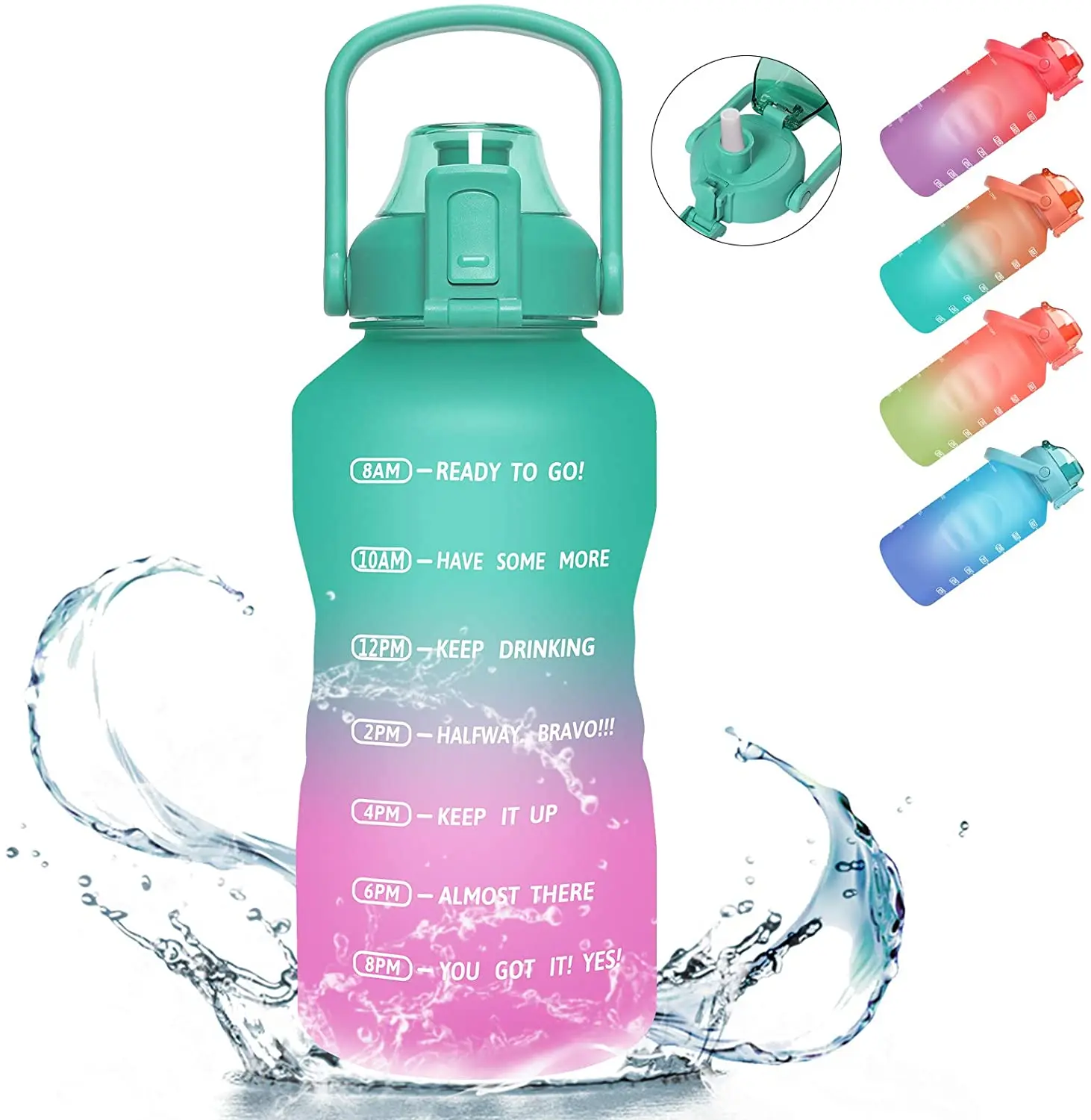 Factory Wholesale Sports Bottle with Bomb Cover Gradient Color