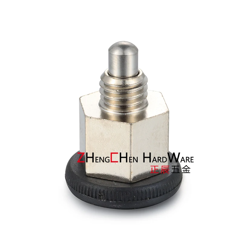 product factory supply steel nickel hex neck round head mini index plunger pin-60