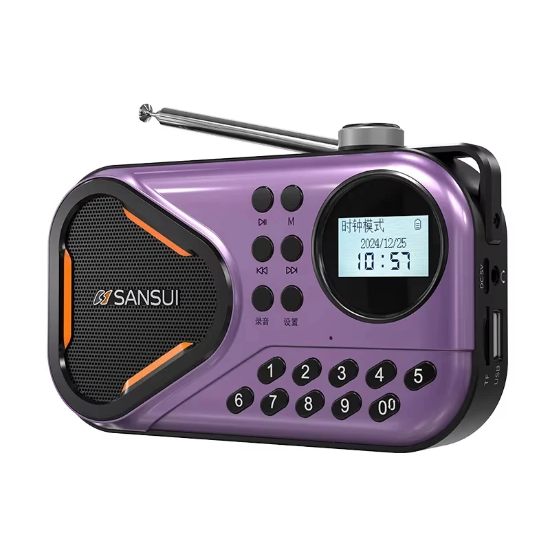 2025 Sansui Z6 Bluetooth FM Radio - Portable Mini Speaker, MP3