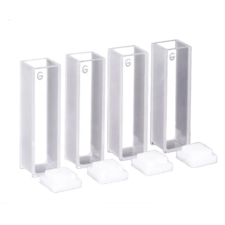 OUNONA Glasküvetten Set - 4 Stück 10mm Spektrophotometrie Küvetten Für Präzise Laboranalysen