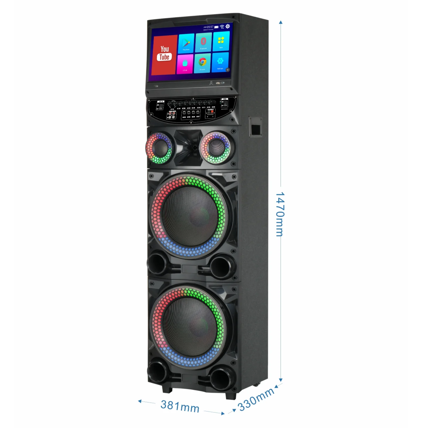 Customized 12 Inch Party Speaker With Touch Screen Super Bass 1000W Karaoke  Speaker With Mic Wireless Portable DJ Party Speaker