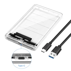 Dropshipping 3.5 inch HDD SATA IDE Plastic Storage Box Hard Drive Disk Enclosure Case